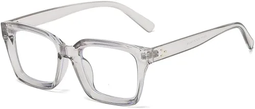 Vista 10 de yuandong Mobro - Lentes retro con bloqueo de luz azul para hombres y mujeres, montura cuadrada gruesa, lentes transparentes sin receta