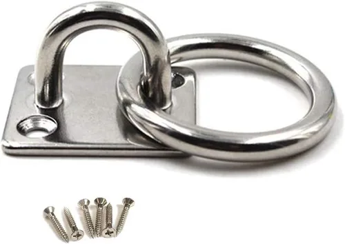 Vista 11 de Flomore M10 - Gancho de techo para placa de ojo de acero inoxidable 304, resistente para colgar (paquete de 2, tornillos incluidos)