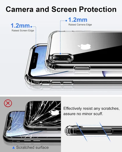 Vista 83 de HOOMIL Funda para iPhone 7 Plus/iPhone 8 Plus de 5.5 Pulgadas, sin amarillamiento, protección contra caídas, cubierta trasera dura transparente