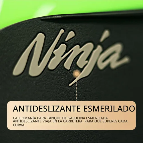 Vista 5 de Kit de almohadillas para tanque de motocicleta Kawasaki Ninja 400 Compatible, protector de tanque de combustible adhesivo para rodilla lateral