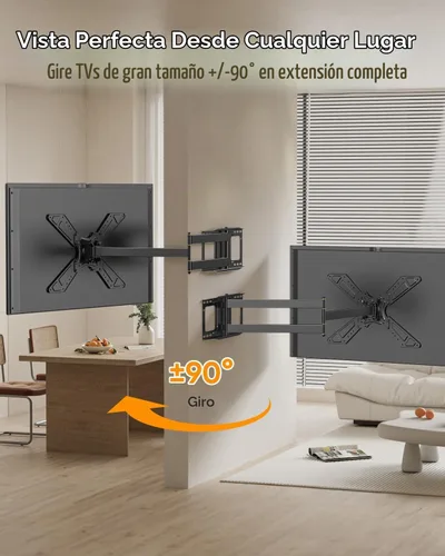 Vista 7 de FORGING MOUNT Soporte de pared para TV de brazo largo con extensión de 48.03 pulgadas para televisores y monitores de 26 a 75 pulgadas, soporte