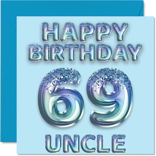 Vista 73 de Stuff4 Tarjeta de primer cumpleaños para niños, globo de fiesta con purpurina azul, tarjetas de feliz cumpleaños para niño de 1 año, nieto, hijo, 57