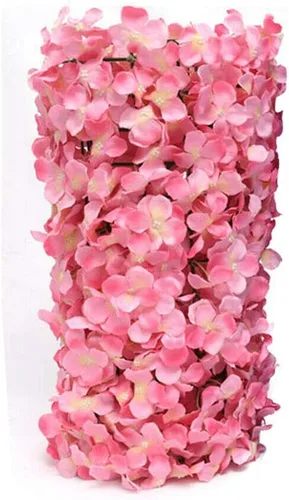Vista 6 de TFCFL Paneles de pared de flores, 10 piezas de 16 x 24 pulgadas, telón de fondo artificial de rosa rosa, panel de pared floral rectangular