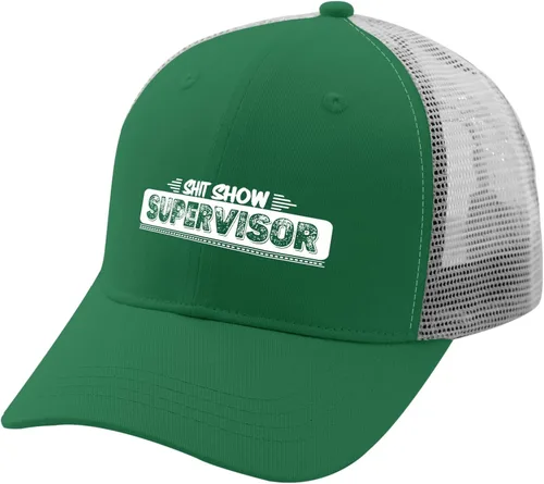 Vista 2 de devor Gorras de béisbol Shit Show Supervisor, sombreros divertidos para hombres