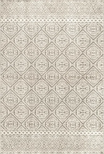 Vista 3 de nuLOOM Alfombra decorativa de Jeanette floral de transición, 2 x 3 pies, gris, rectangular Jeanette Gris