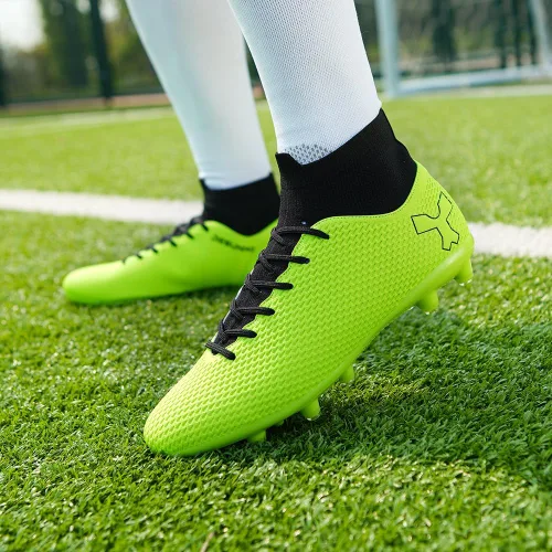Vista 6 de Tacos de fútbol para hombre, zapatos de fútbol para hombres y niños grandes, zapatos de punta alta para jóvenes, entrenamiento profesional