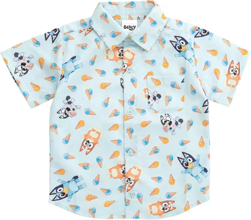 Vista 2 de Bluey Bingo Hawaiian Button Down Shirt and Shorts Toddler to Big Kid