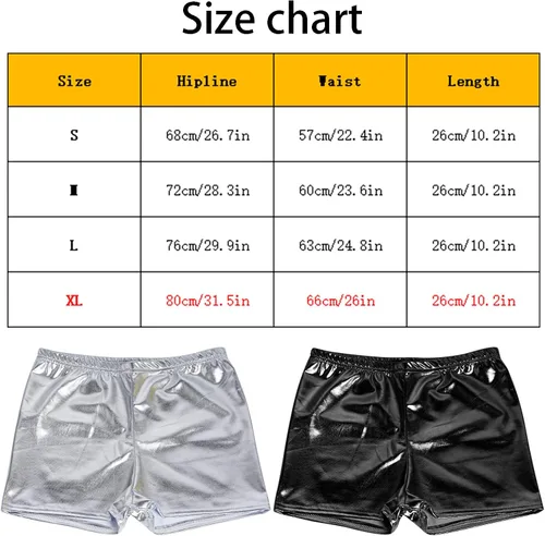 Vista 2 de Tongcloud 2 piezas de pantalones cortos metálicos para mujer pantalones cortos de baile para mujer pantalones cortos metálicos brillantes