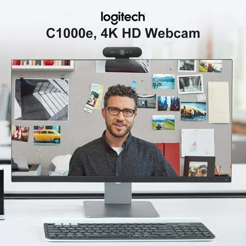 Vista 5 de Logitech Cámara web Brio - 90 Fps - USB 3.0-4096 X 2160 Video - Enfoque automático - Zoom digital 5X - Microp 4K Ultra HD, 1080p/60fps, luz