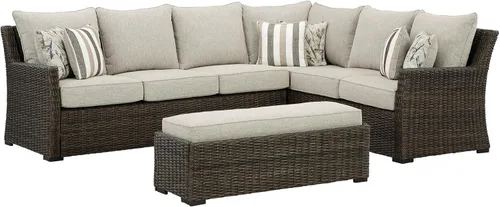 Vista 18 de Signature Design by Ashley Brook Ranch - Mesa de comedor para exteriores
