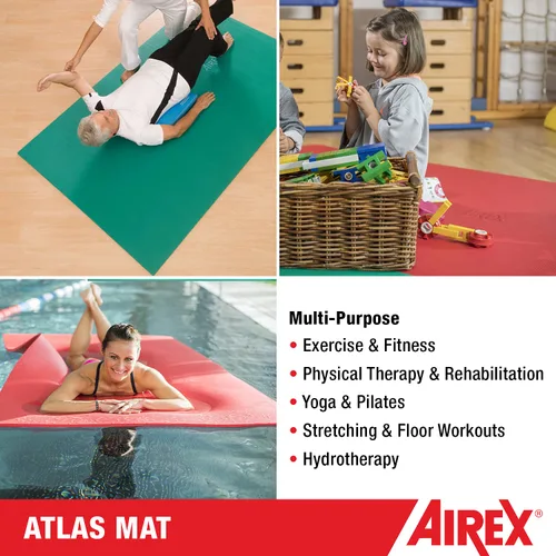 Vista 3 de Airex - 32-1230G tapete para ejercicio, Hercules, 78 x 39 x 1 pulgadas, verde, Rojo, 1