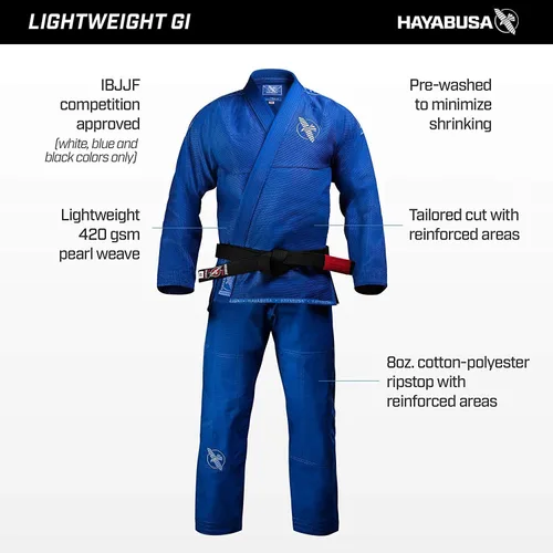 Vista 7 de Hayabusa Gi ligero para Jiu Jitsu