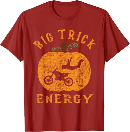 Vista 16 de Dirt Bike Motocross Halloween - Pumpkin Jack O Lantern T-Shirt Asphalt Grey