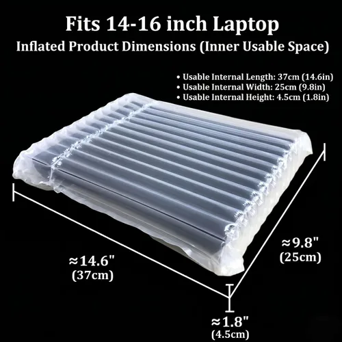 Vista 9 de Caja de envío para portátil de 13-16 "con 3 bolsas de aire inflables