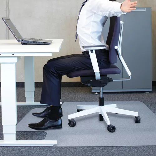 Vista 2 de AiBOB Tapete para silla para suelos de alfombra de pelo bajo, plano sin rizar, 36 x 48 pulgadas, tapetes alfombrados de oficina para sillas