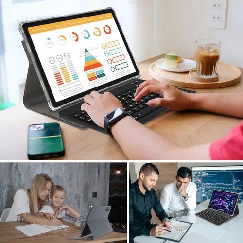 Vista 6 de 2026 Gemini AI - Tablet Android de 11 pulgadas 2000 x 1200 pantalla 2K 2 en 1, tabletas T616, 18 GB de RAM+128 GB ROM+1 TB expandir, cámara de Gris