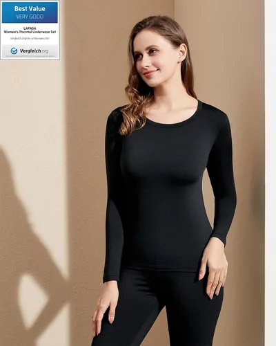 Vista 4 de LAPASA - Juego de ropa interior térmica para hombre, grande, de forro polar, camisa y pantalón.