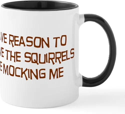 Vista 60 de CafePress Taza navideña de ardilla de 11 oz (11.0 fl oz) taza de café de cerámica