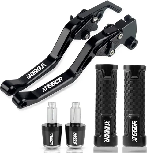 Vista 10 de Palancas de freno Accesorios de motocicleta CNC Palancas de embrague de freno Manillar Manillar Agarres extremos para Yamaha XT660R XT 660R
