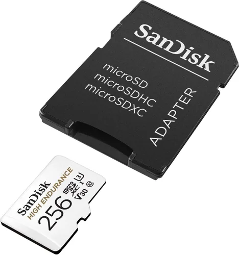 Vista 5 de SanDisk - Tarjeta MicroSDXC de video de alta resistencia de 256 GB para cámaras de tablero funciona con Garmin Mini 2, 47, 57, 67W Series