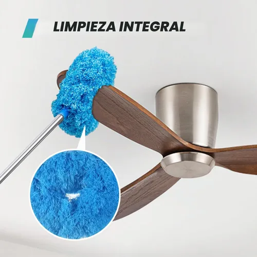 Vista 2 de DRQ - Limpiador de ventilador de techo con poste de extensión de 13-48 pulgadas, azul, paquete de 2