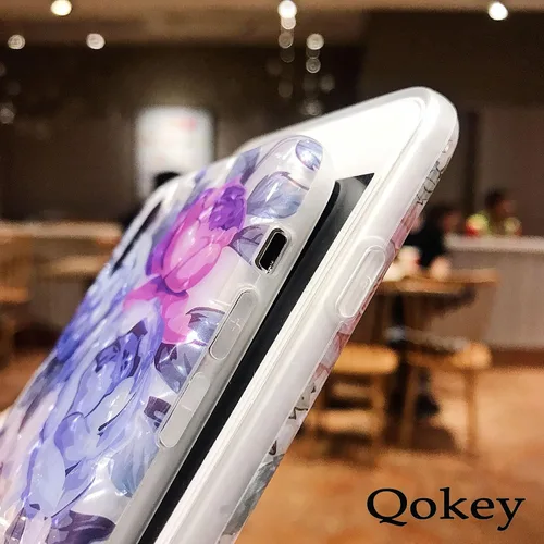 Vista 8 de Qokey - Funda de mármol compatible con iPhone XR, diseño de anillo giratorio de 360 grados, TPU suave a prueba de golpes, diseñada para iPhone XR