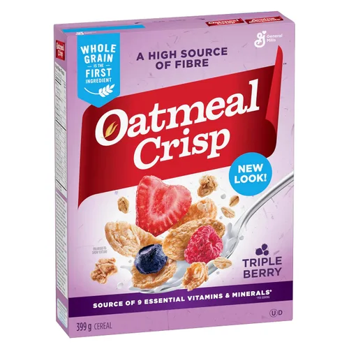 Vista 7 de Oatmeal Crisp Cereal de triple baya, 14.07 oz/14.1 onzas, importado de Canadá)