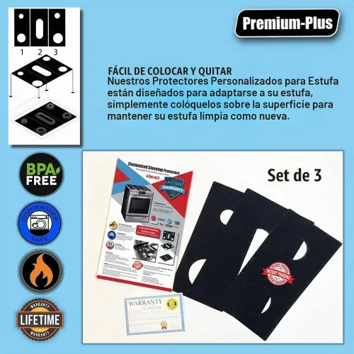 Vista 7 de Cubiertas de protección para estufas Samsung; protector superior para estufas de gas Samsung; Personalizadas; estas cubiertas de estufa son