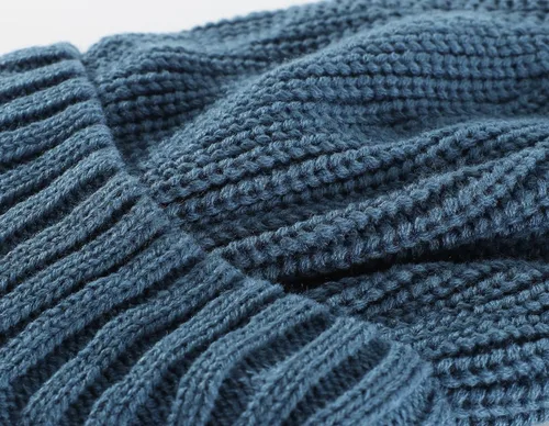 Vista 4 de Home Prefer - Gorro de invierno para hombre de punto grueso con visera, gorro tipo newsboy