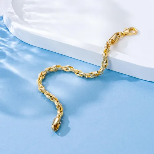 Vista 8 de Gold Bracelets for Women 14K Gold Bracelet Dainty Bracelets for Womens Braided Chain Bracelet for Women Men 6.577.589in