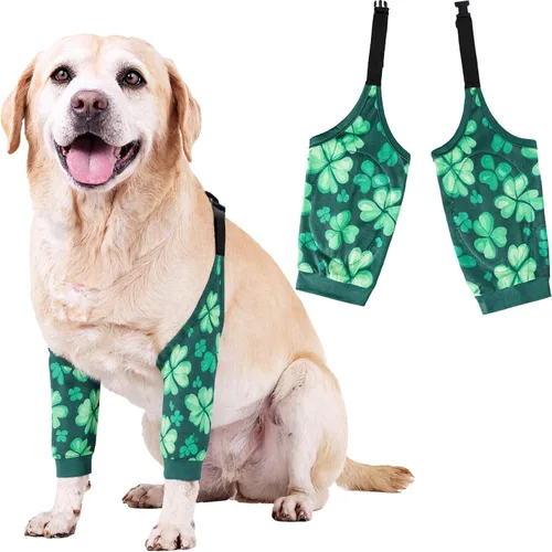Vista 16 de Rodilleras protectoras para coderas de perro, rodilleras, manga para tratamiento de callos para heridas, patas delanteras para evitar lamer