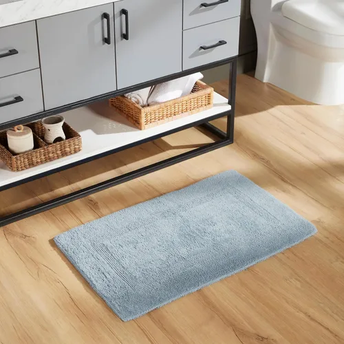 Vista 261 de Better Trends - Juego de 2 alfombras de baño 100% algodón, extra suaves, con borlas, de 17" x 24", alfombra de baño superabsorbente y reversible
