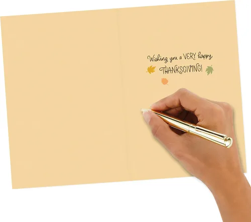 Vista 4 de Hallmark Tarjetas de Acción de Gracias (4 tarjetas con sobres, diseño único) Reuniones y gratitud