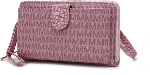 Vista 13 de MKF Collection Bolso cruzado para mujer, diseño de mensajero, cartera de mano
