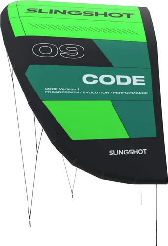 Vista 5 de Slingshot Sports Código V1 Kiteboard Cometa Verde