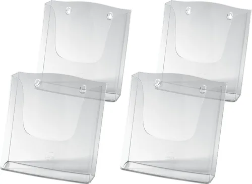 Vista 5 de Sigel LH115 Porta literatura de pared acrílico, con 1 compartimento, transparente, para A4