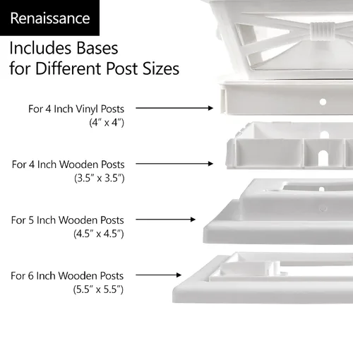 Vista 4 de Davinci Lighting Flexfit - Luces solares para poste (2 unidades) y Renaissance (paquete de 4), color blanco perla