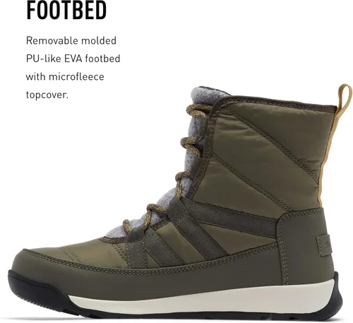 Vista 4 de SOREL Whitney Botas cortas con cordones para mujer, botas de invierno de nailon impermeables
