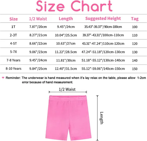 Vista 5 de BOOPH Pantalones cortos de baile transpirables para niñas de 2 a 10 años