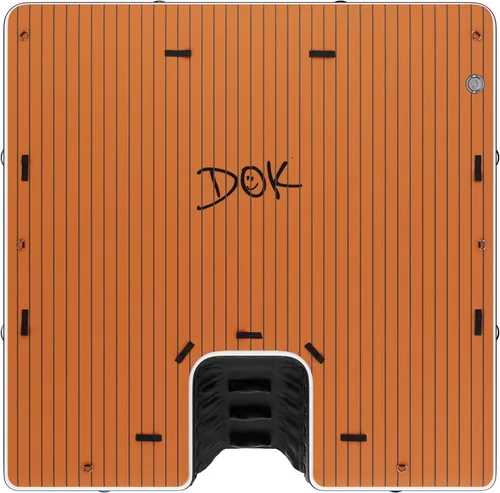 Vista 9 de DOK Party-DOK Plataforma de muelle inflable: acceso seguro y fácil al agua; espuma EVA antideslizante flotante con rampa de agua para piscina