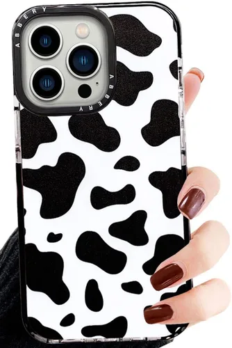 Vista 21 de Abbery Diseñado para iPhone 8 Plus/7 Plus/6 Plus/6S Plus Funda transparente con estampado de vaca, linda funda protectora de silicona TPU