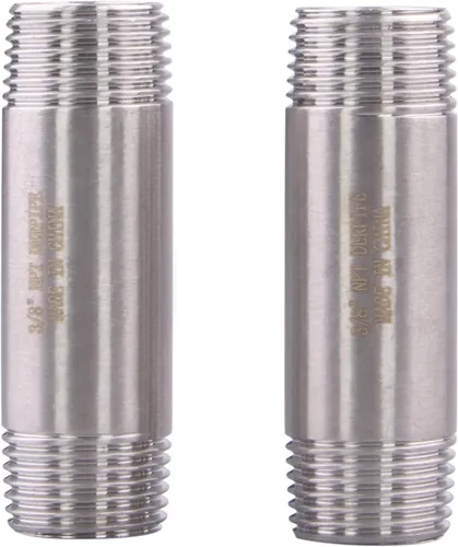 Vista 8 de 1" X 1" NPT Macho NPT Acero Inoxidable 304 Colocación Acoplamiento de Tubo Moldeado 4" Longitud