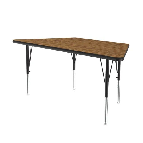 Vista 56 de Correll Mesa de Actividades Rectangular para Aula de 24"x36", Altura Ajustable (19"-29"), Granito Negro Laminado Térmico Fusionado Duradero