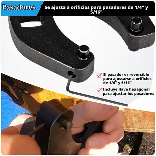 Vista 6 de Sunluway 1266 Llave de tuerca de casquillo ajustable universal para cilindros hidráulicos en la mayoría de equipos de granja y construcción