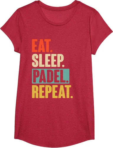 Vista 65 de Eat Sleep Padel Repeat - Camiseta de pádel retro vintage, Negro