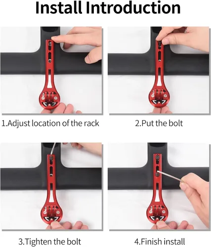 Vista 6 de KOOTU Soporte para computadora de bicicleta de aleación de aluminio para manillar integrado compatible con Garmin Edge, Wahoo Elemnt, Bryton