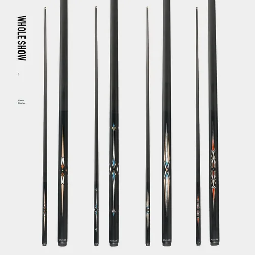 Vista 7 de KONLLEN Taco de billar Snooker Cue de fibra de carbono hecho a mano con incrustaciones de billar con punta de 0.4 in Kit de taco de billar