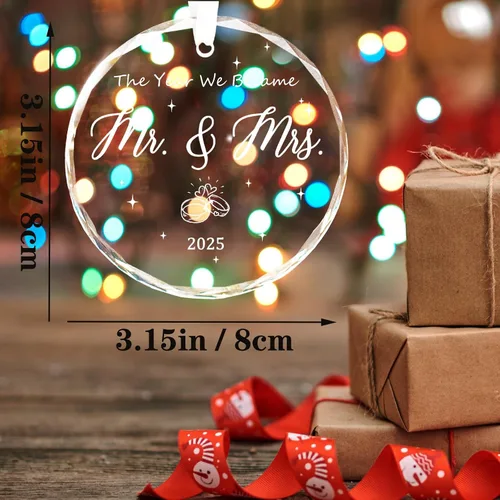 Vista 3 de Regalos de boda para parejas 2025 El año en que nos convertimos en el señor y la señora Regalos de despedida de soltera, regalos de recién casados