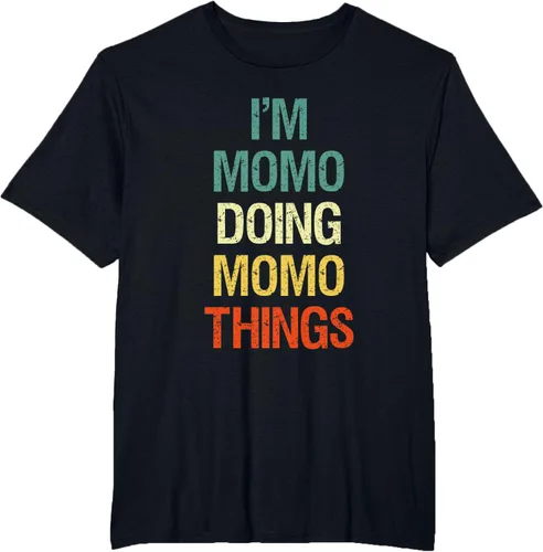 Vista 42 de I'M Momo Doing Momo Things - Camiseta de regalo con nombre personalizado, Negro, S