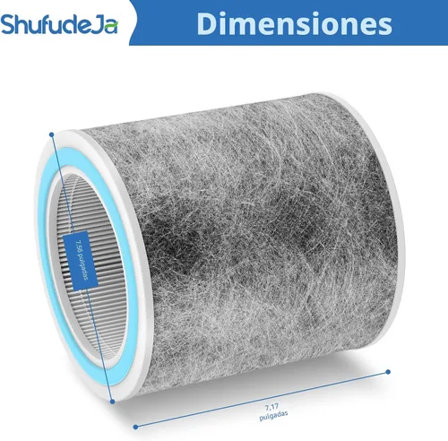 Vista 5 de Paquete de 2 filtros de repuesto HP102 compatibles con purificador de aire Shark HP102, HP152, HP153, HP102PET, HC452, HP132, HC450, HC451, HC455